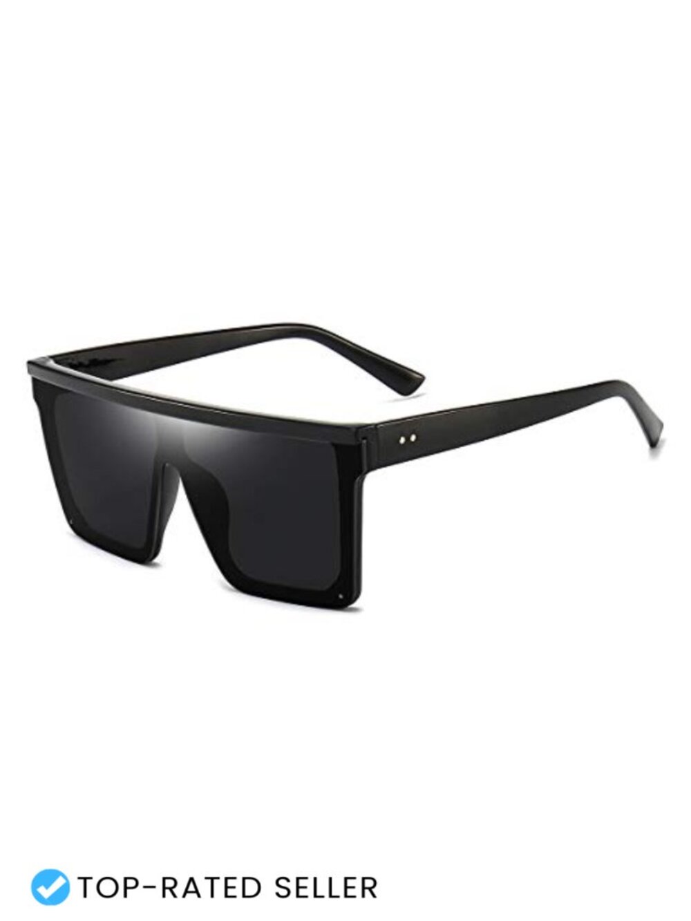 Oversized Square Sunglasses UV400 Protection Flat Top Frame Shades